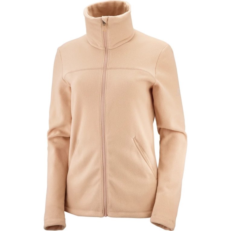 Apricot Salomon Essential Cosy Fleece Full Zip Women's Jackets | PH 38240X